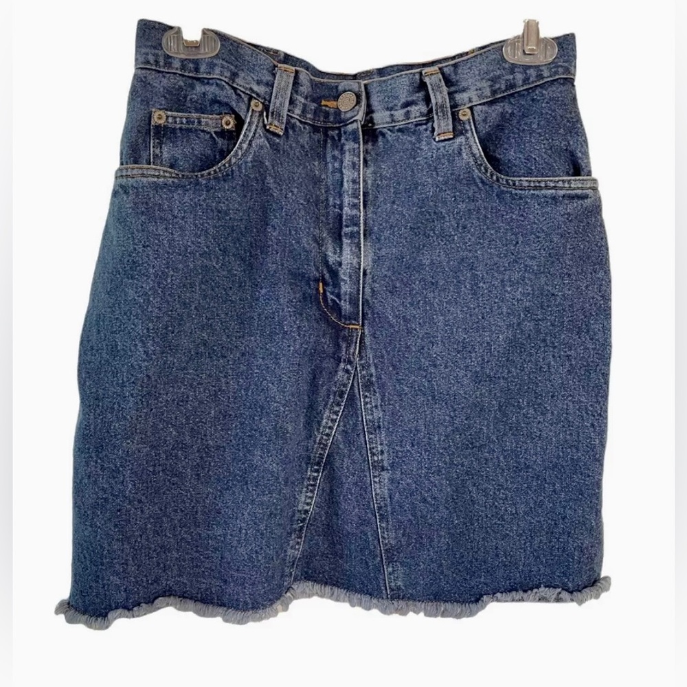 Vintage Bill Blass Denim Short Skirt Womens Size 6P